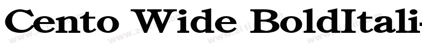 Cento Wide BoldItali字体转换